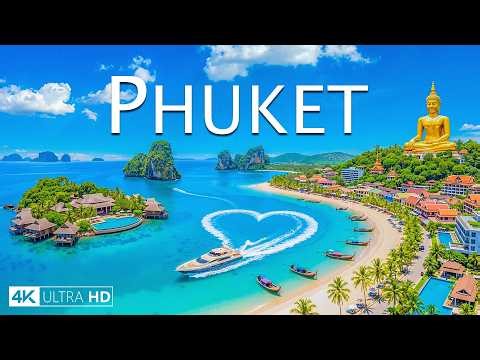 PHUKET 4K DRONE FOOTAGE | Aerial Views of Tropical Bays and Andaman Seas