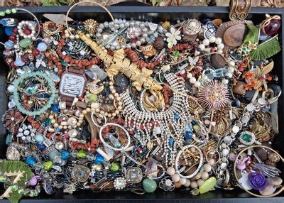 8-10 lbs UNSEARCHED/UNTESTED Estate (GOOD) Jewelry Lot NO RESERVE!! | eBay