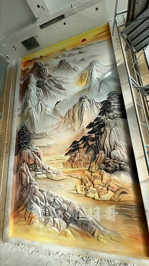 刮的平是技术，刮不平是艺术的壁画