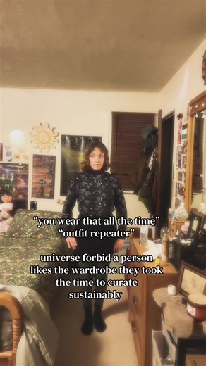 i like my pieces and i’ve had them for years. that’s the nice thing about secondhand, you find what you like and what fits you slowly, and there are rare gems that were made long enough ago to be made well. fast fashion has blinded people to what having a style really means. it’s a mode of expression, meant to be unique to you, meant to be slowly collected and perfected and changed OVER TIME. there’s no shame in wearing the clothes you already have (hygienic reason applies) also forgive me for m