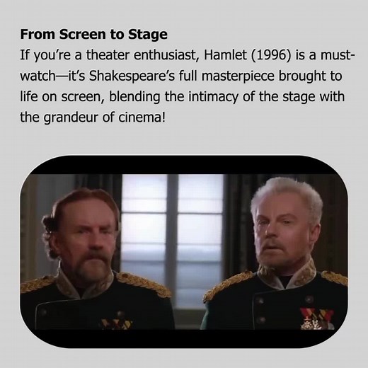 From Screen to Stage! 🎭 If you're a true theater enthusiast, you know why Hamlet (1996) is a must-watch! Kenneth Branagh brings Shakespeare’s timeless tragedy to life with a full-text adaptation that’s as gripping on screen as it is on stage. The performances, the set design, the intensity—it’s everything a theater lover craves, delivered with cinematic brilliance. Experience the drama, passion, and power of the Bard’s greatest work like never before! 🎬✨ #Hamlet1996 #TheaterLovers #Shakespeare