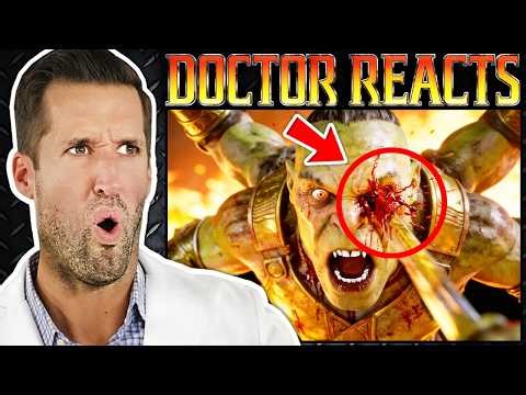 ER Doctor REACTS to BRUTAL Mortal Kombat Movie Fatalities