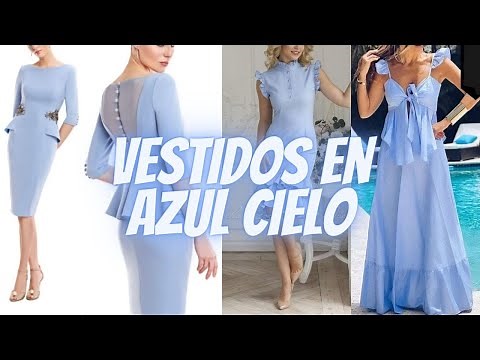 ENCANTADORES VESTIDOS EN AZUL CIELO PARA LA TEMPORADA💎CHARMING SKY BLUE DRESSES FOR THE SEASON✨
