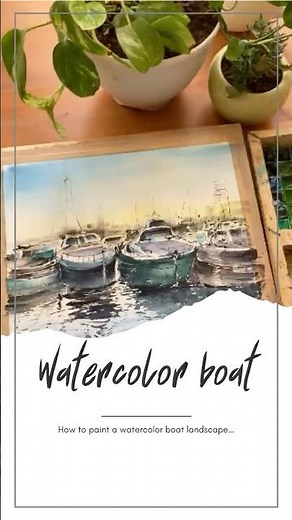Watercolor landscape | easy painting for beginners #arttutorial #painting #artvideo #art #artvideo