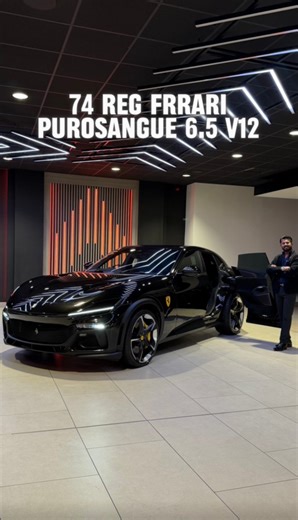 A Special Car ad Buy 🇮🇹 2024 74 Ferrari 6.5 V12 Purosangue Live Priced at £339,990 - Buy & Reserve Online - Contact Joe on 07835377418 or Business WhatsApp us on 07724101010 📲 Individually styled in Nero Daytona with Allestimento Speciale Hand Painted Scuderia Shields, 22”/23” Forged Matt Black Alloys with Giallo Modena Brake Callipers & Nero Leather Interior with Nuovo Giallo Stitching 🟡 ✔️Electrochromatic Panoramic Glass Roof ✔️Carbon Fibre Steering Wheel LEDs ✔️Ventilated And Heated Rear 
