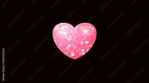 Pink Particle Heart reveal PNG animation
