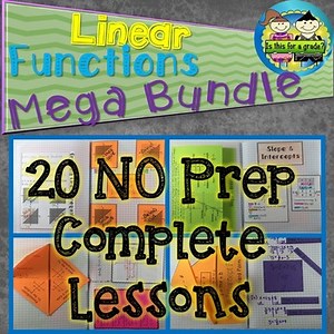 Linear Functions Mega Bundle: No Prep Foldable Lessons