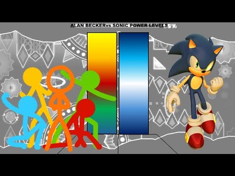 Alan Becker vs Sonic POWER LEVELS