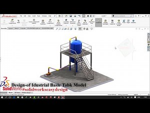 Solidworks Tutorial # 174 How to Make a Indsutrial Basie Tank Model in Solidworks by SW Easy Design