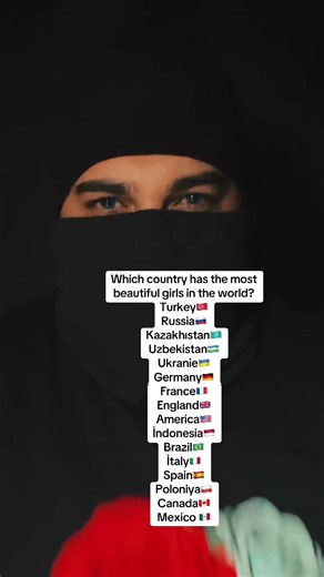 Which country has the most beautiful girls in the world? Turkey🇹🇷 Russia🇷🇺 Kazakhıstan🇰🇿 Uzbekistan🇺🇿 Ukranie🇺🇦 Germany🇩🇪 France🇫🇷 England🇬🇧 America🇺🇸İndonesia🇲🇨 Brazil🇧🇷 İtaly🇮🇹 Spain🇪🇸