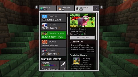 New featured server on Minecraft Bedrock?