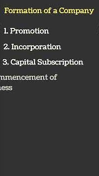 Formation of a Company | Steps involved in formation of Company| Business Studies Class 11 #commerce