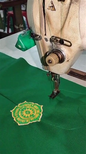 Satisfying Logo Stitching on Fabric 😍