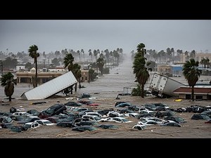 Chaos in California Today! Flooding Mud Debris Flow Swept Away Homes in Mexicali