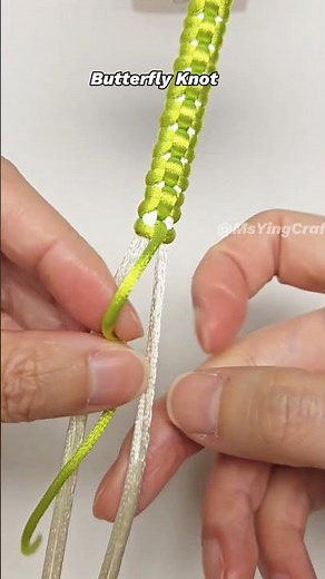 How to Tie Butterfly Knot 2601094 Quick Macrame Tutorial #shortstutorial #knot #diy#handmade #macram