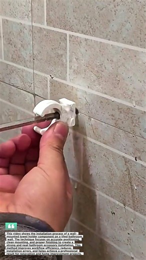 Smart Bathroom Upgrade | Installing a Wall Mounted Towel Holder With Precision