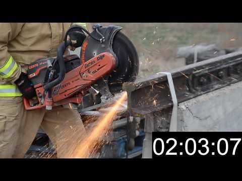 Railroad Rail Full Cut Demonstration