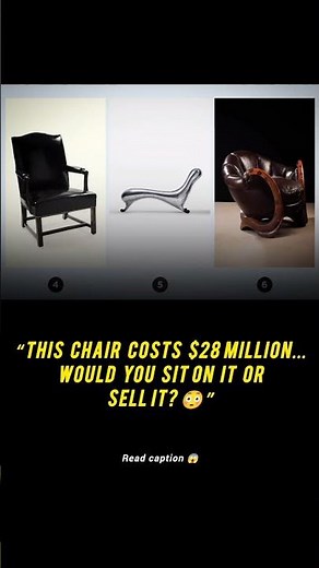 Most expensive chair in world 😱
