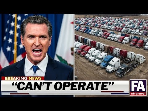Governor Of California PANICS As Trucking Industry COLLAPSES!