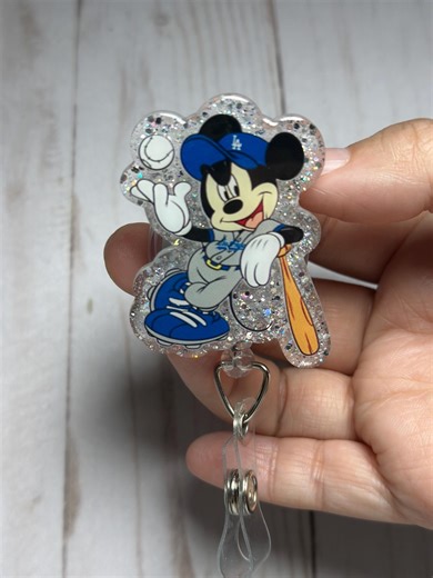 Dodgers Mickey Mouse Badge Reel, Baseball Fan Gift - Etsy