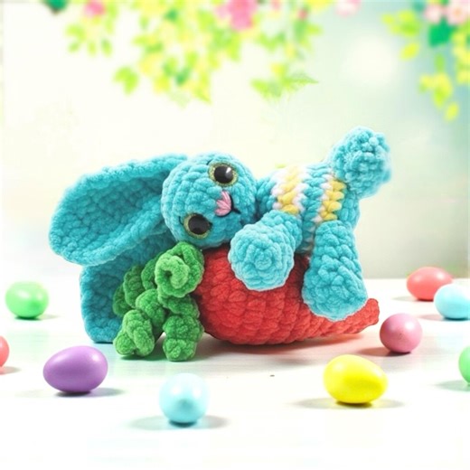 Egg-bert Crochet Pattern – Beginner Amigurumi Bunny Toy (PDF Pattern) - Etsy