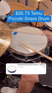 Did you know that you could buy a 13” x 3.5” Piccolo snare drum from Temu for only $30.73? Well, @gabrielstaznik did, tuned it up, and threw a moonfel on it and this is how it sounds! Not too bad at all for stock heads on a $30 drum!! Thanks for sharing this with us @gabrielstaznik — Repost from @gabrielstaznik • Temu Snare Drum for $30.73! What do you think of this 3.5x13” piccolo snare drum from Temu? ⠀⠀⠀⠀⠀⠀⠀⠀⠀⠀⠀⠀⠀⠀⠀⠀⠀⠀ ⠀⠀⠀⠀⠀⠀⠀ #drumsound #drumhacks #piccolosnare #temufinds #drumstudio #record