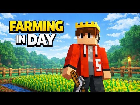 Minecraft Farming in Day 🌾 | Survival Life Begins!