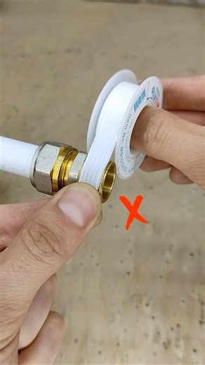 Pipe Trick! How to Apply Teflon (PTFE) Tape the Right Way 🔧💧
