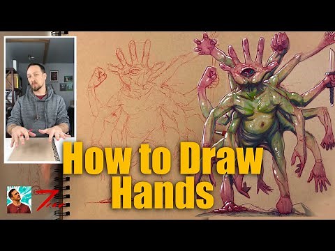 How to Draw Hands! Hand Monster!