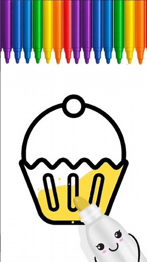 “Cupcake Drawing & Coloring ✨ Super Relaxing!”