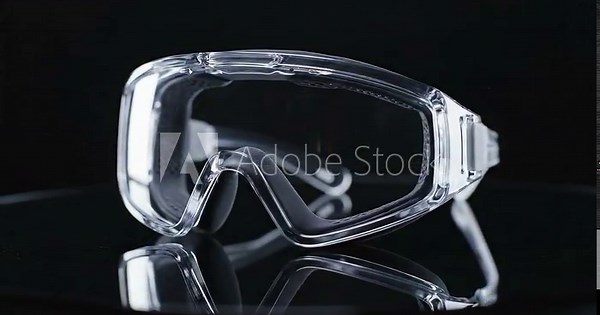 Transparent Safety Goggles with Clear Lenses and Adjustable Strap for Eye Protection