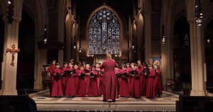 London boys' choir Schola Cantorum, with the heavenly 'Beati Quorum Via' by Stanford. 🎶❤️ This was filmed against the beautiful stained glass window of St James Church, Sussex Gardens. Cardinal Vaughan Memorial School Music's new album 'In Paradisum' is out today 👉 https://clssicfm.co/3nc4sun | Classic FM