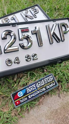 Premium 5-sided chrome embossed car license plate