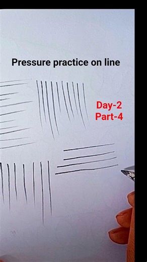 day-2 part-4 pressure practice on lines basic Drawing class for beginners artist