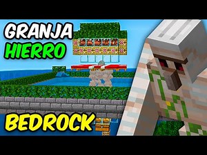 Como HACER una GRANJA de HIERRO en BEDROCK | Tutorial Minecraft 1.20