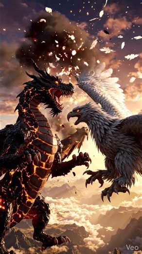 Dragon vs. Griffin: The Ultimate Clash. 🐉🦅 #Paranatural