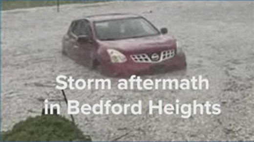 Storm aftermath in Bedford Heights: Police share photos of vehicles stuck on flooded streets