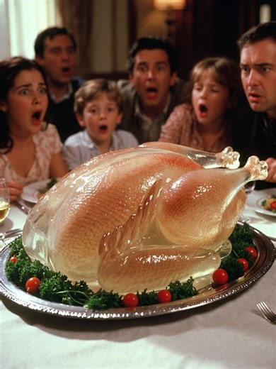 Je pensais que ma famille avait tout vu… Mais personne n’était prêt pour la dinde en gelée de ma sœur. 😭 Entre purée avec paillettes, sauce aux canneberges et huîtres, et un gratin à l’odeur étrange… le dîner de famille a pris une tournure complètement inattendue. Et pourtant… la fin m’a fait voir toute l’histoire autrement. Tu aurais réagi comment à ma place ? 👀 Dis-le en commentaire 👇 #histoirevrai #histoire #tiktokfrance🇨🇵 #drame #suspense #leçondevie #francais #pourtoi #fyp