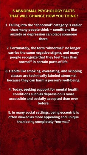 5 Abnormal Psychology Facts That Will Change How You Think ! #psychology #abnormal #shorts
