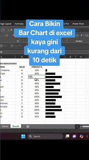 Tutorial Excel - Membuat Bar Chart Persentase di Microsoft Office