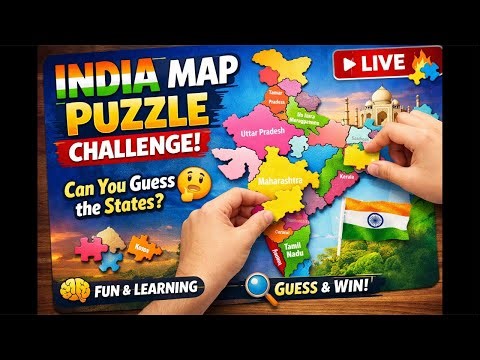 🇮🇳 India Map Puzzle Challenge LIVE | Can I Complete It Fast? 🧩