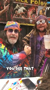 Dude Love meets the Macho Dude, Randy Lebowski at Comic Con! 😎🤝 Mick Foley is awesome in one of the nicest wrestlers you'll ever meet at a meet and greet! | The Machoverse