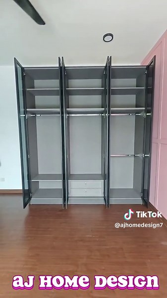 Custom made wardrobe ✅ Order now 📞016-3857033 📞011-51696283 #ajhomedesign #perabot #perabotviral #foryou #fyp #tiktokmalaysia #tiktokshop #racuntiktok