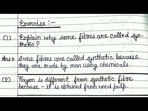 Class 8 Science : Chapter 3 Synthetic fibres and Plastic Questions - Answers | Short Answers