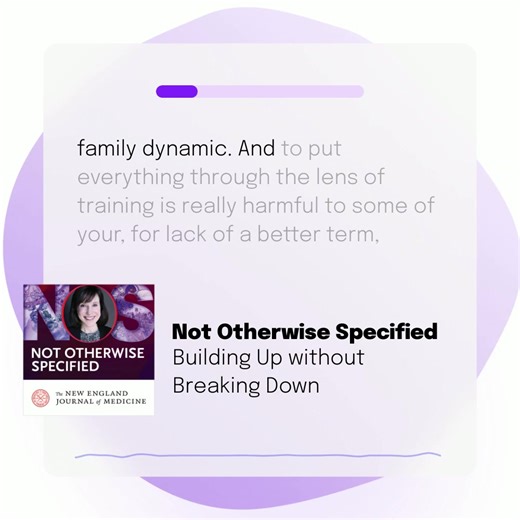 Dr. Chelsea Harris, a surgeon who's completing her plastic surgery fellowship at Johns Hopkins University, reflects on how her medical training affected her relationship with her family. Listen to the full episode hosted by NEJM National Correspondent Dr. Lisa Rosenbaum: https://nej.md/3PNDt9i | The New England Journal of Medicine