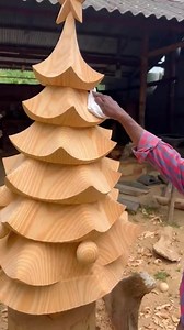 He Turned a Tree Trunk into a Christmas Miracle! (AI) | Crafty Panda
