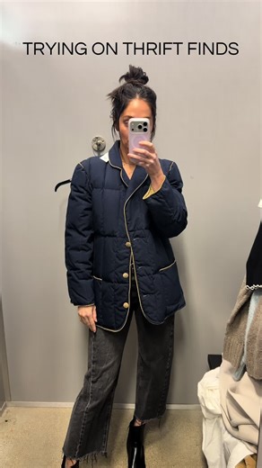 I fear a new obsession has been unlocked. It’s so fun to find vintage or designer pieces. Doing some Google reverse imaging and learning as I go! I’ll take any tips! Ya just need a little time and a little luck. Took home the beige zip, it was S’MaxMara literally so insanely soft. It’s a basic but the quality is chefs kiss. #thrifting #thriftfinds #vintagefinds
