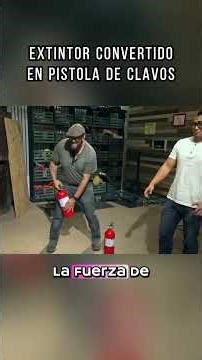 Can you turn a fire extinguisher into a nail gun? #mythbusters #physics #science