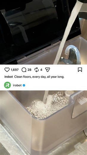 iRobot on Instagram: "Yeah, having clean floors every day is really that easy with a Roomba® robot. Just set it up in the app, and watch it go! 💚 #asmr"
