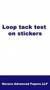 Loop tack test on stickers